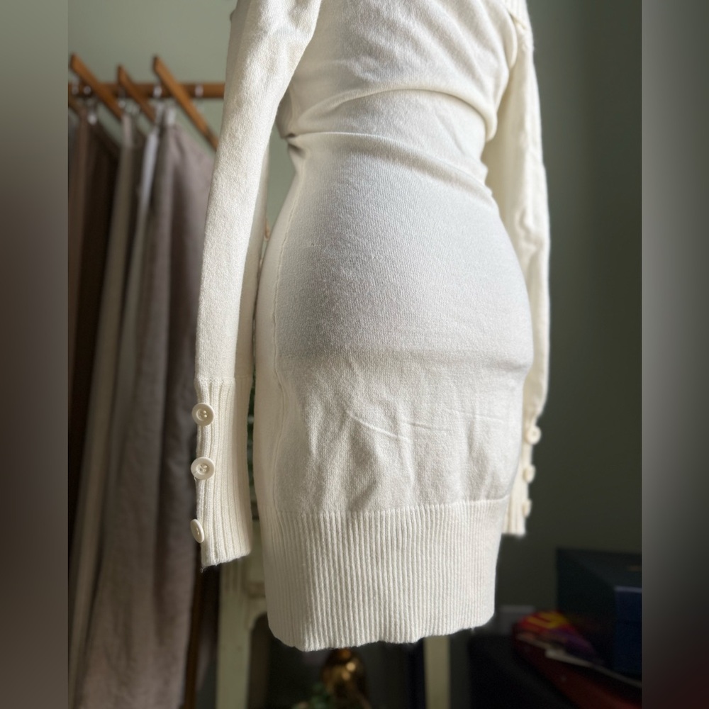 Say What? Cream Off-the-Shoulder Sweater - Picture 6 of 7